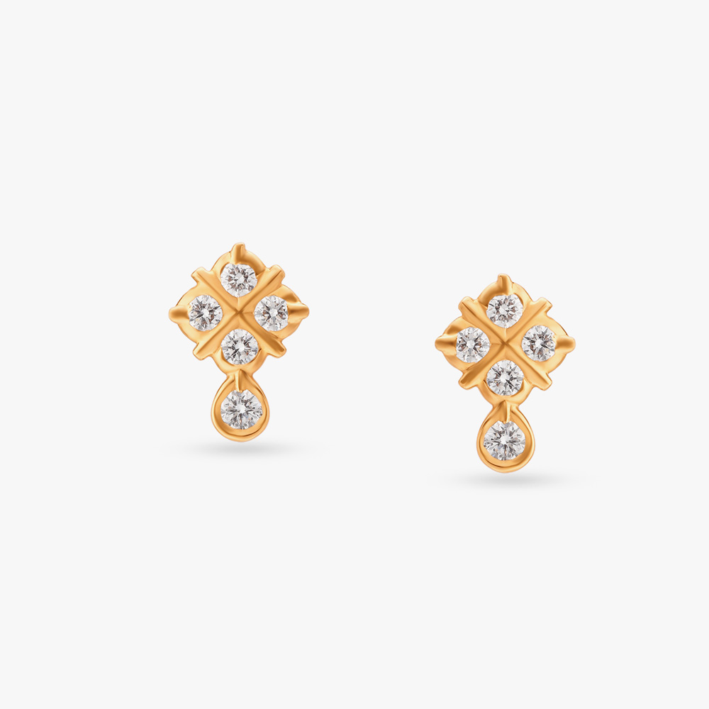 Charming Diamond Stud Earrings