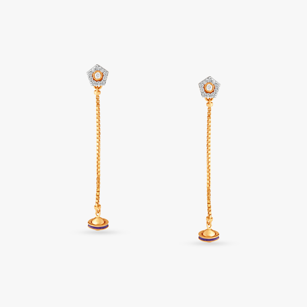 Regal Radiance Diamond Drop Earrings