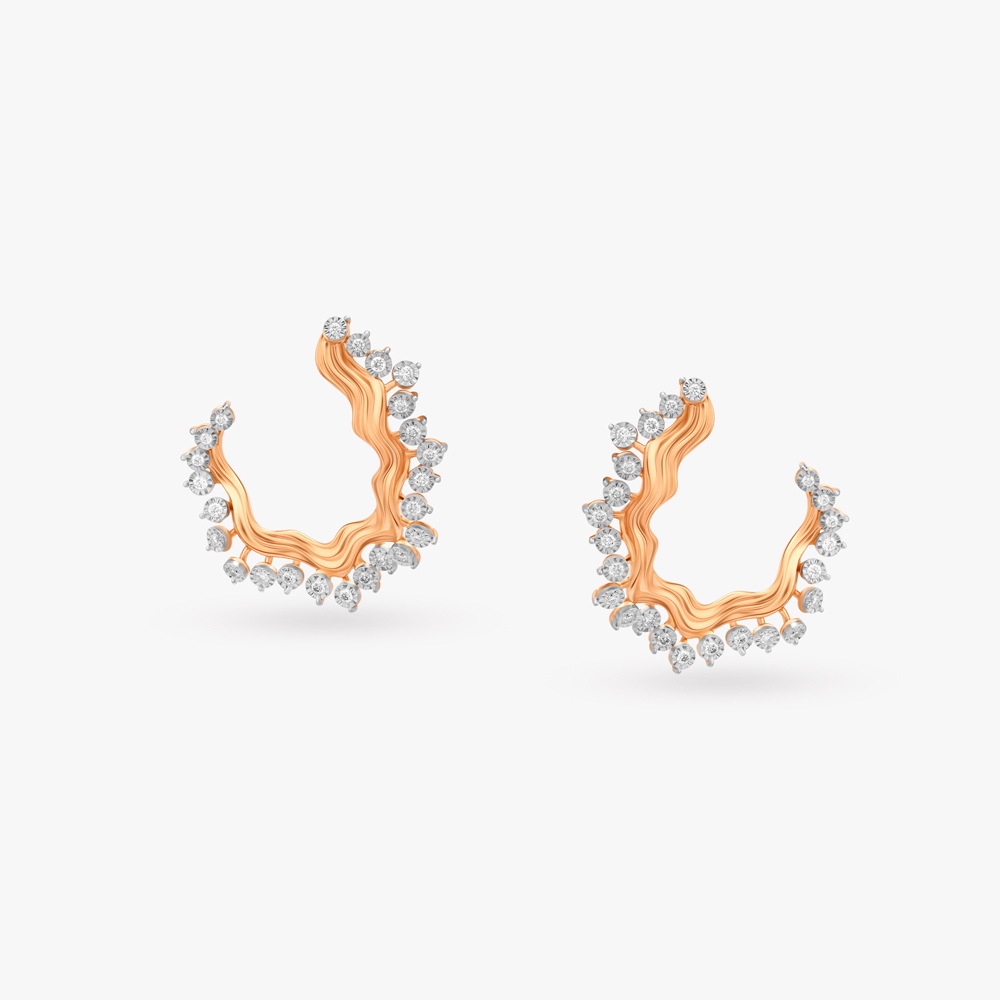 Modern Sophistication Diamond Stud Earrings