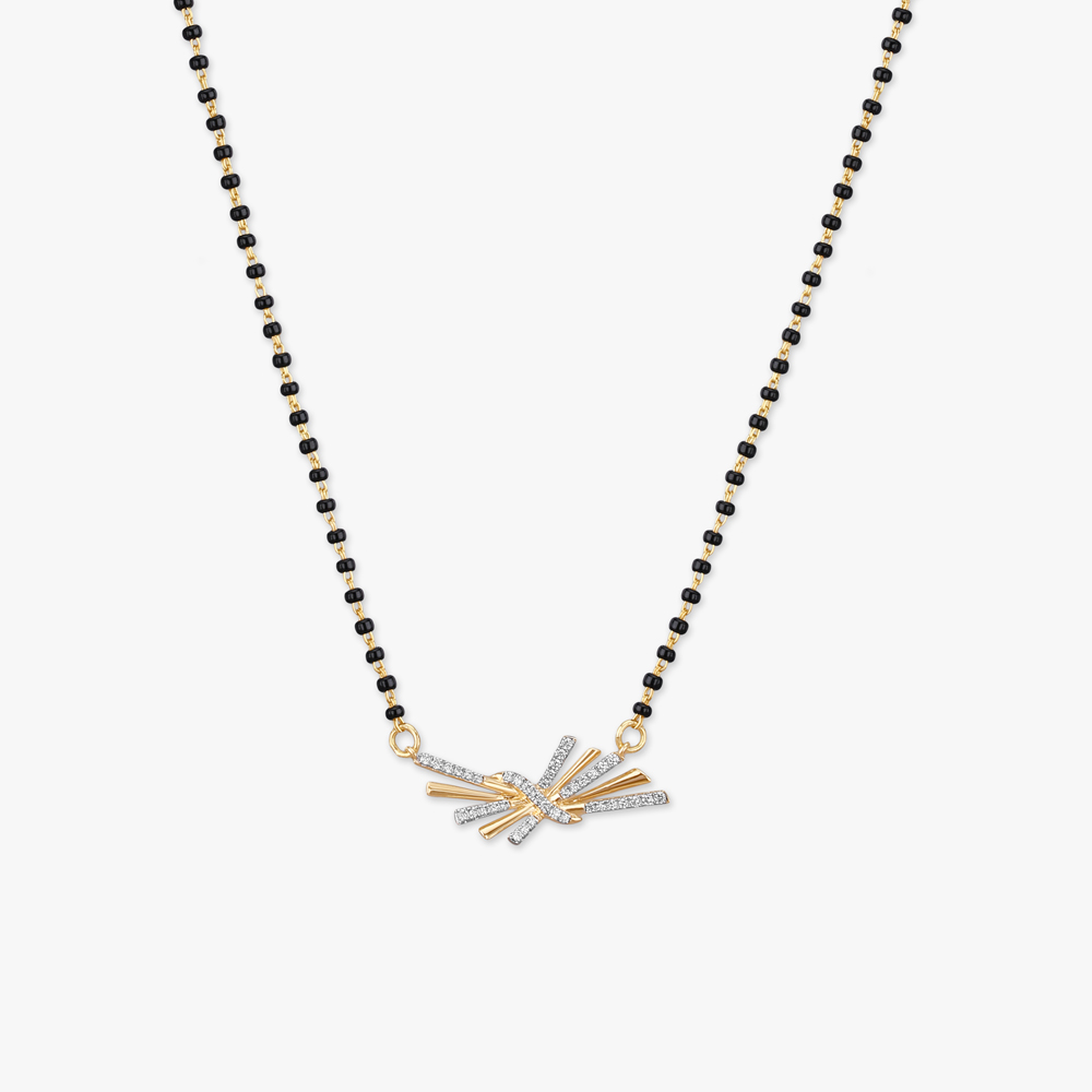 Abstract Bar Diamond Mangalsutra