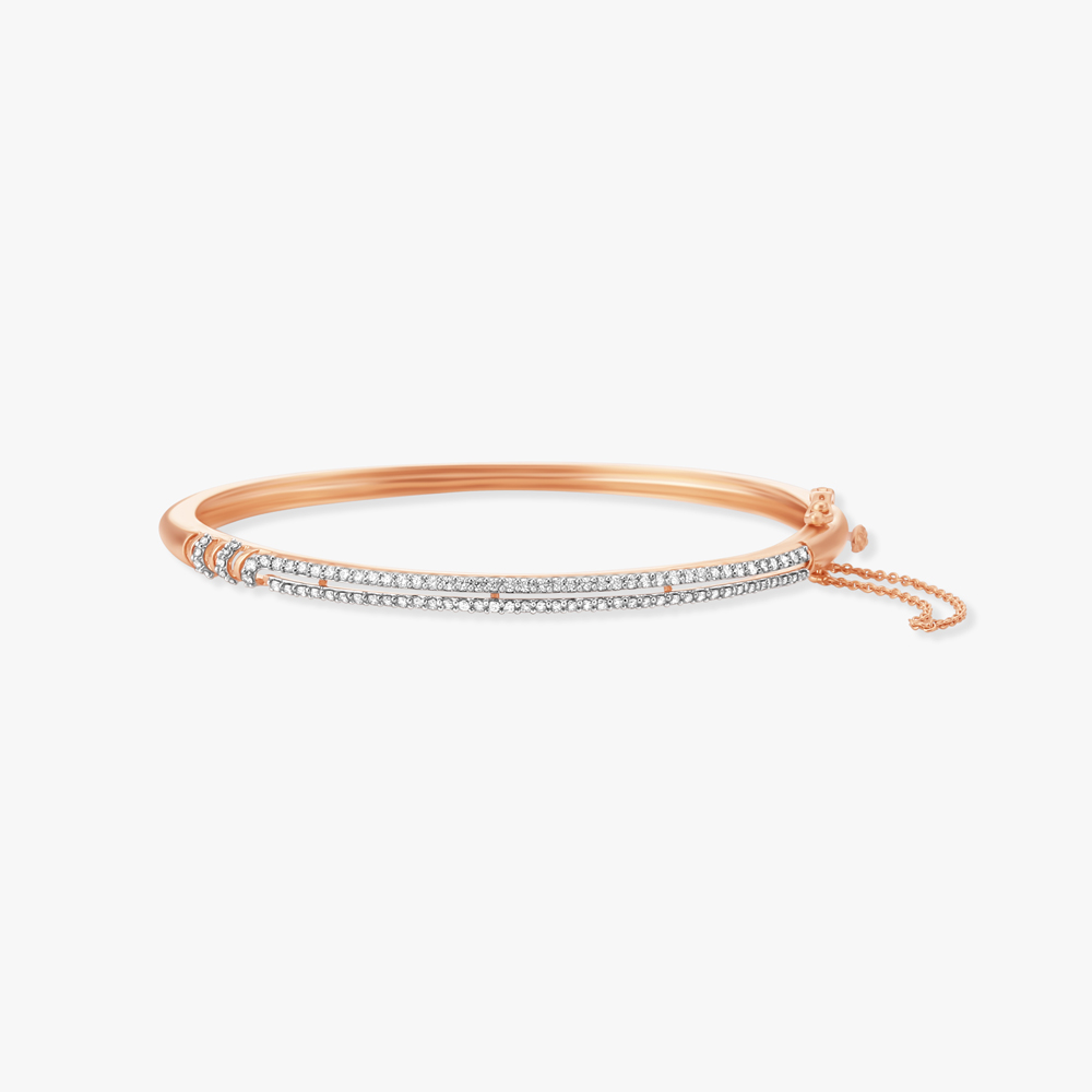 Sleek Elegance Diamond Bangle