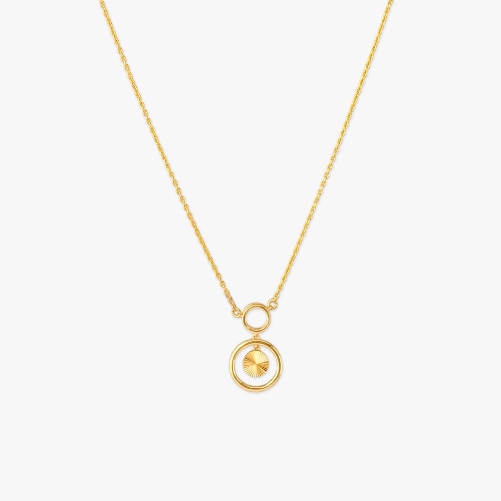 Twin Ring Gold Necklace
