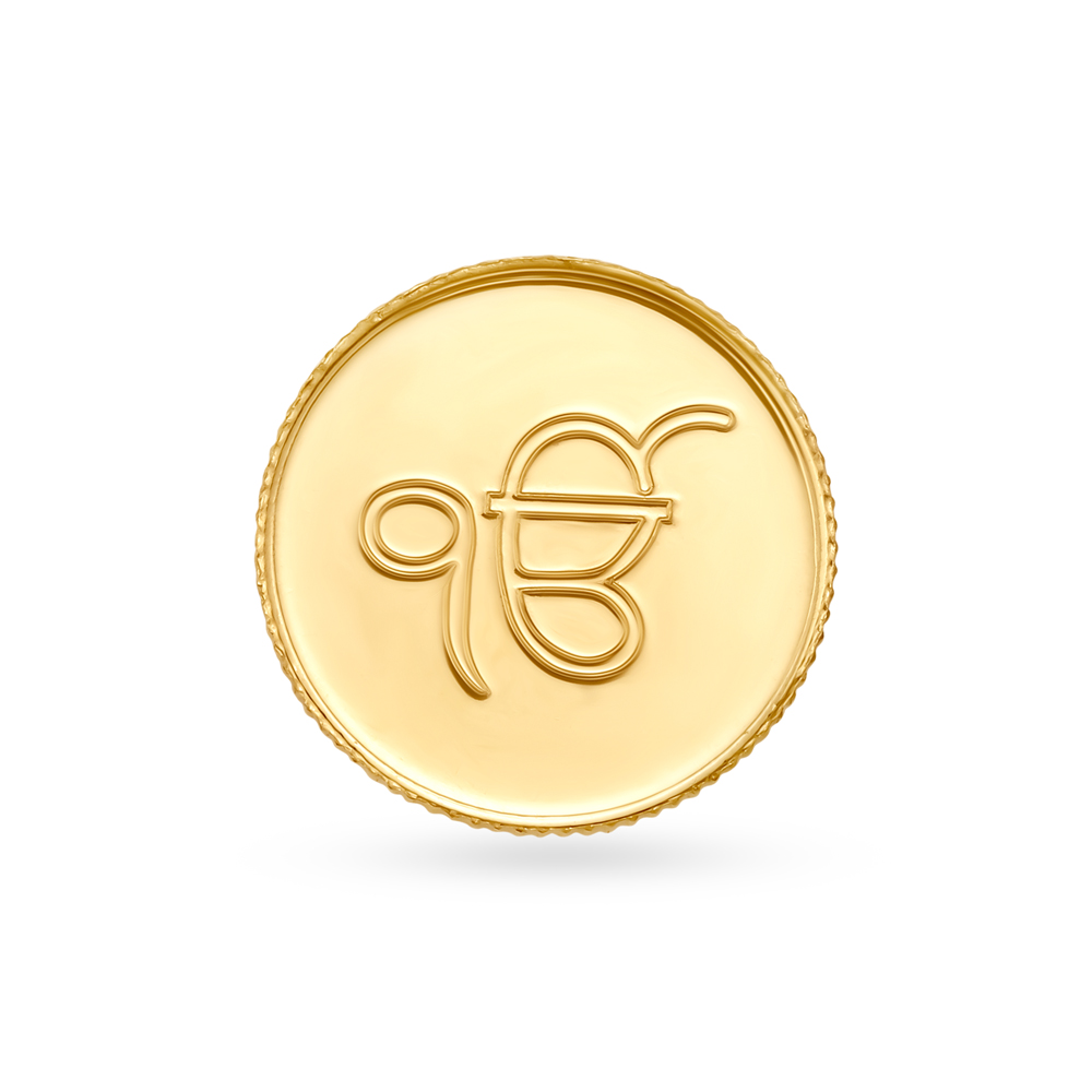 

4 gram 22 Karat Gold Coin with Ek Onkar Satnam design