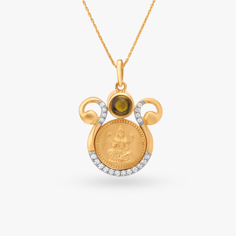 Lakshmi Diamond Pendant