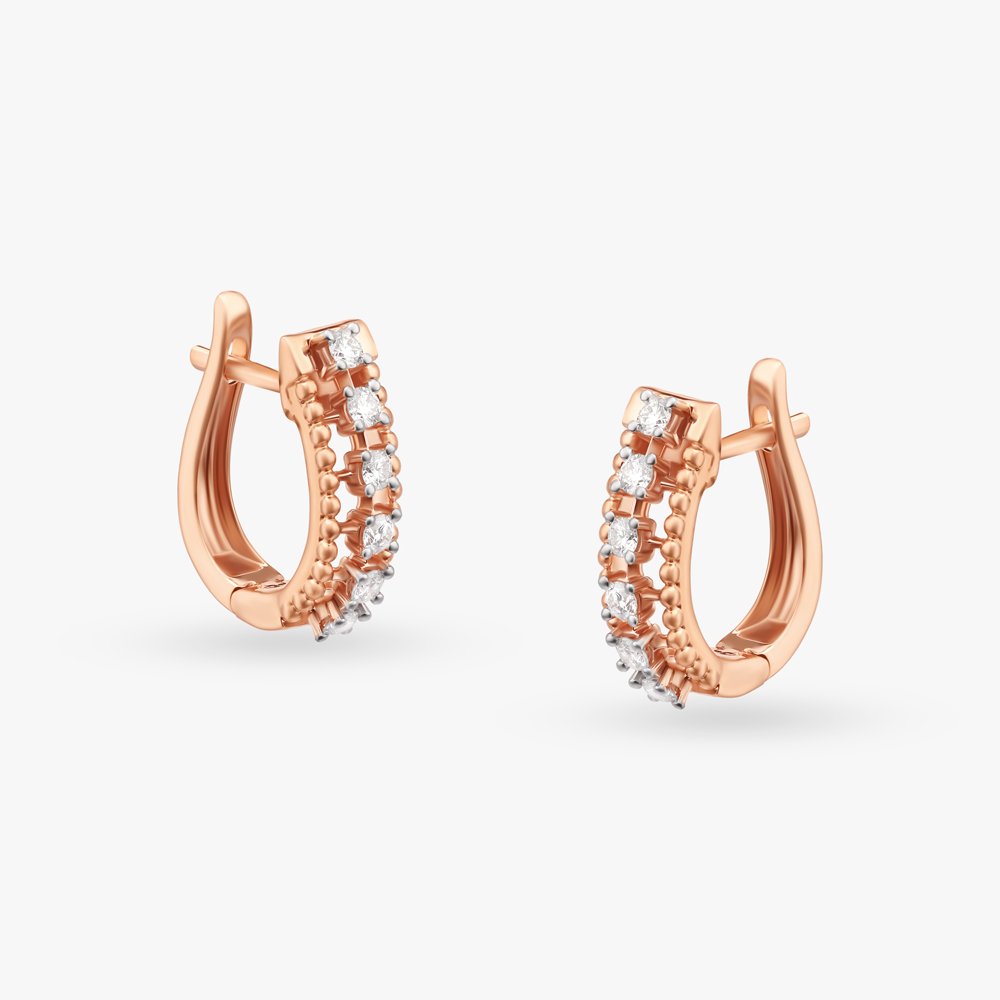 String of Brilliance Hoop Earrings