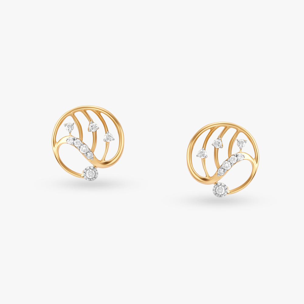 Enchanted Whimsical Diamond Stud Earrings