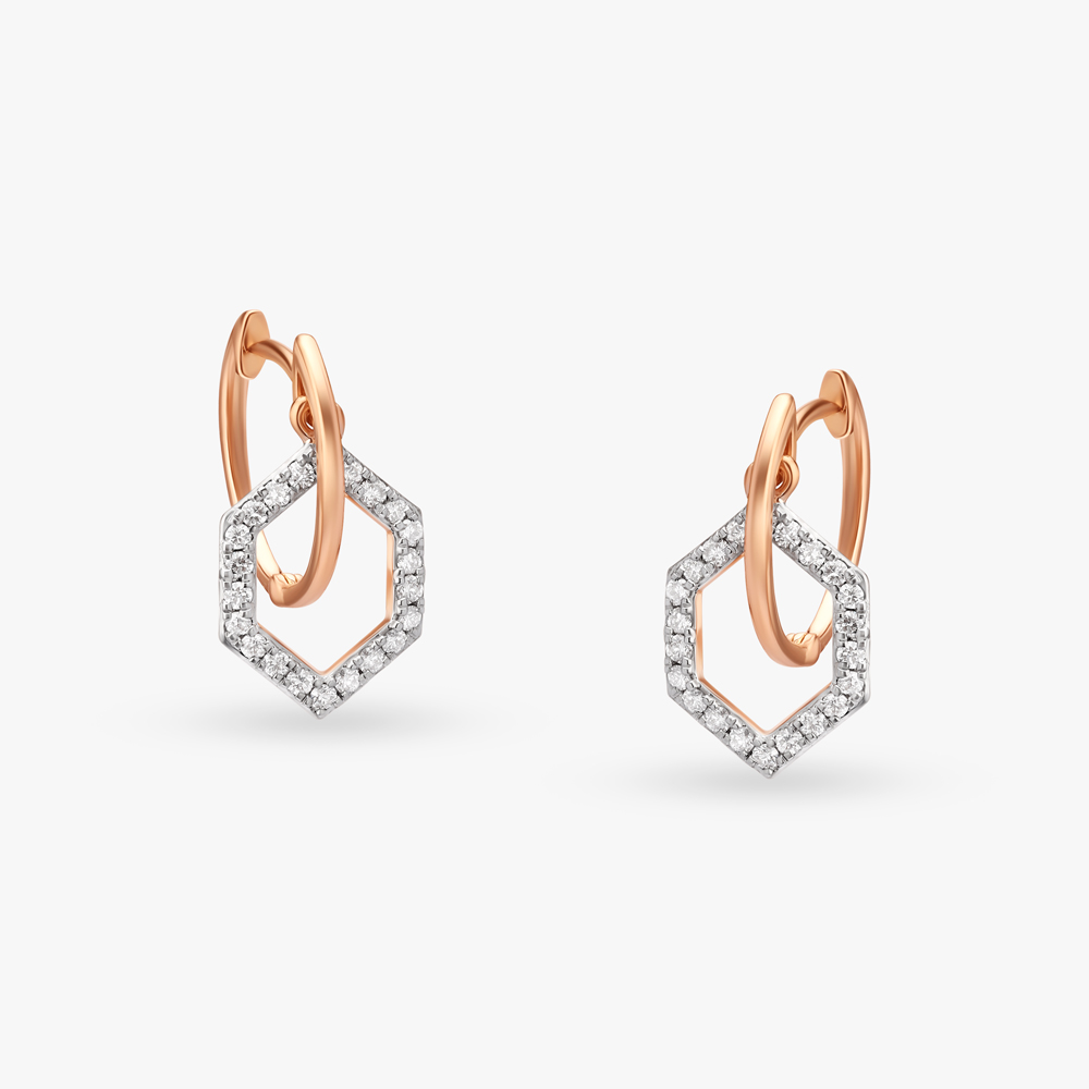 Geometric Allure Hoop Earrings
