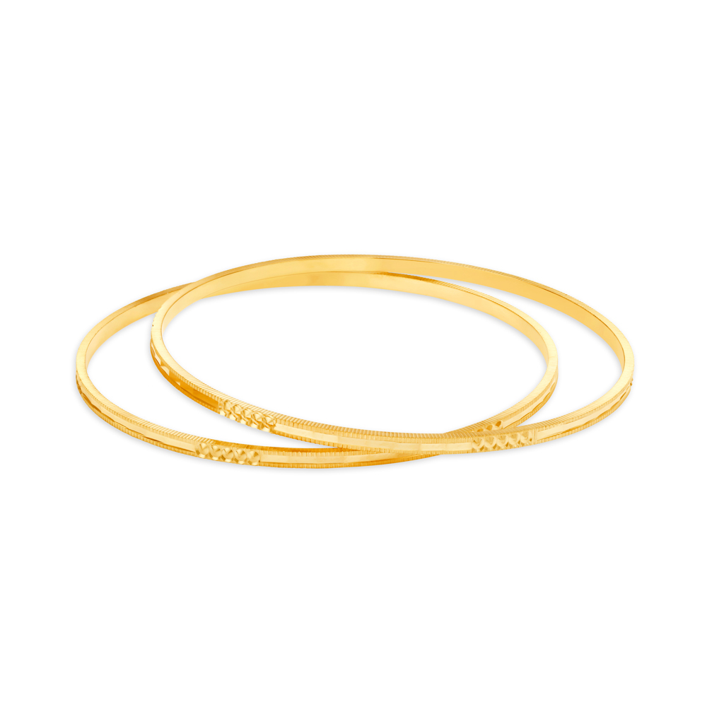 Textured Radiance Gold Bangles