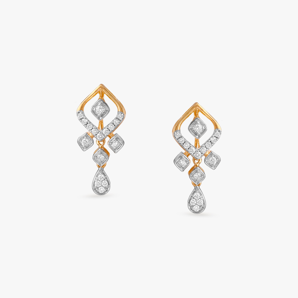 Glimmer Vibe Diamond Drop Earrings