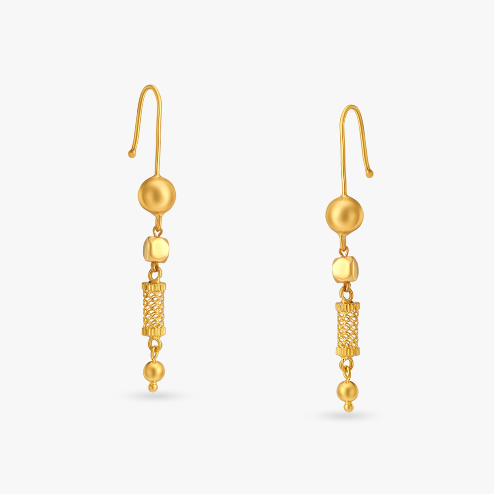 

Delicate Beaded Hoop Earrings