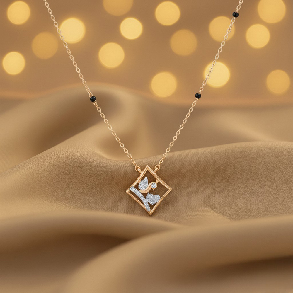 Sleek Geometry Diamond Mangalsutra