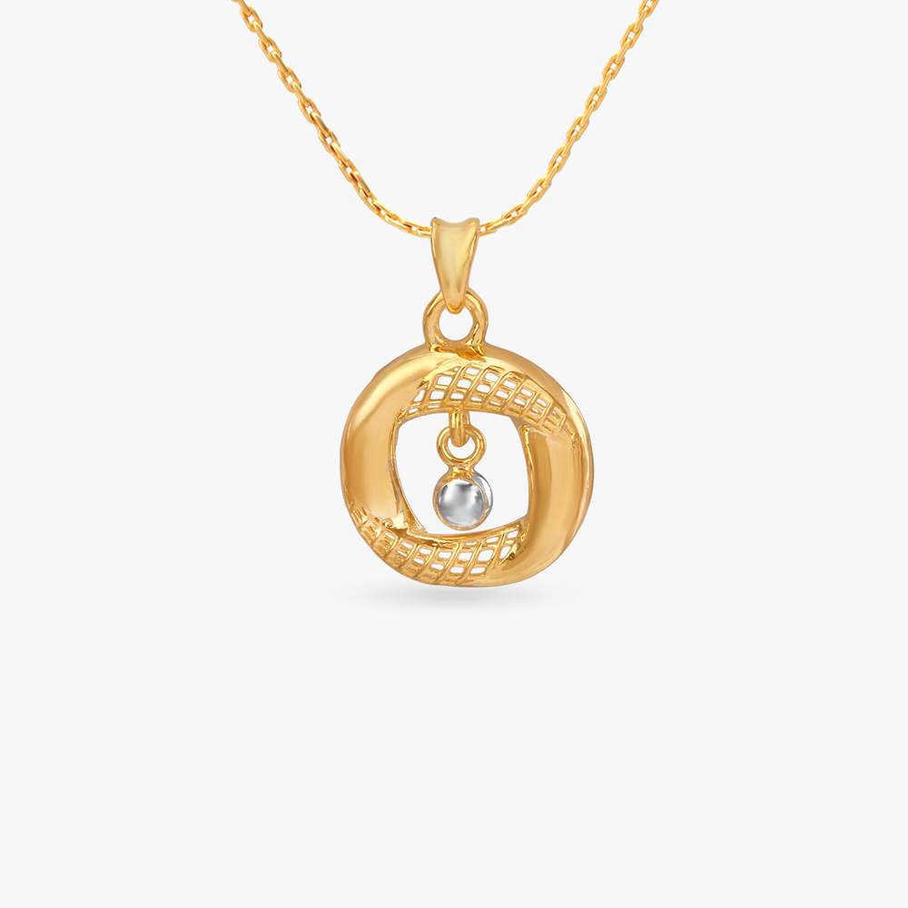Twirl Sphere Gold Pendant