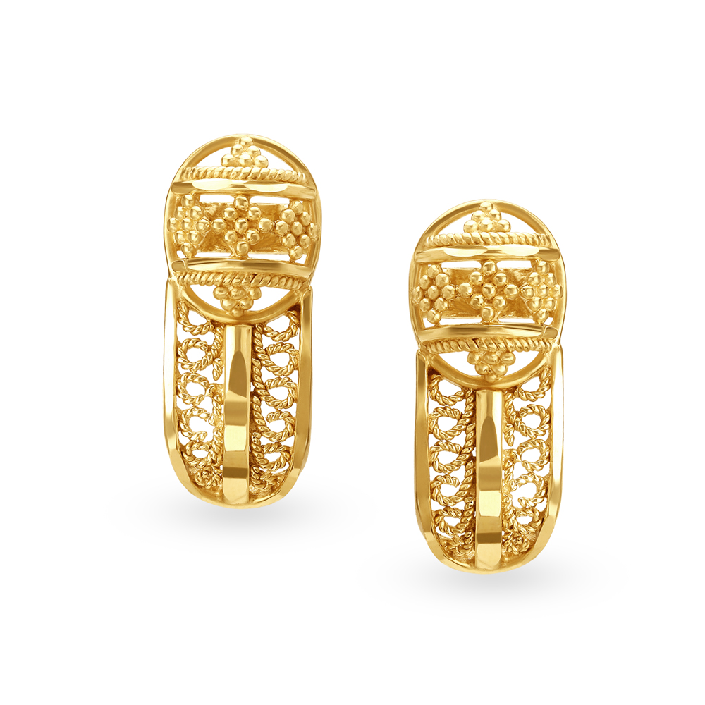 Regal Gold Stud Earrings