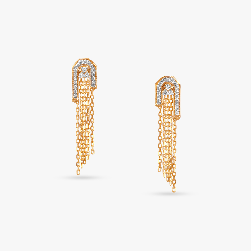 Sparkle Trail Diamond Drop Earrings