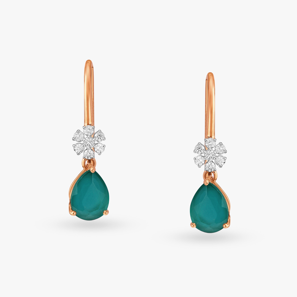 Chic Vibrant Diamond Drop Earrings
