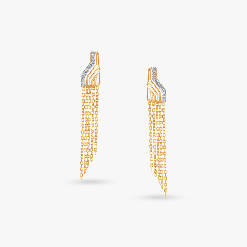 Artline Sway Diamond Drop Earrings