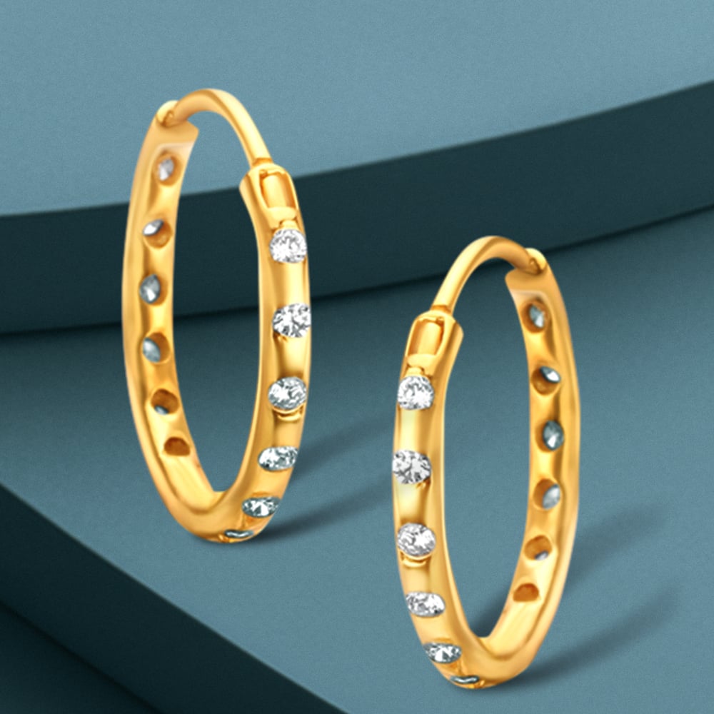 

Minimal Polki Diamond Hoop Earrings