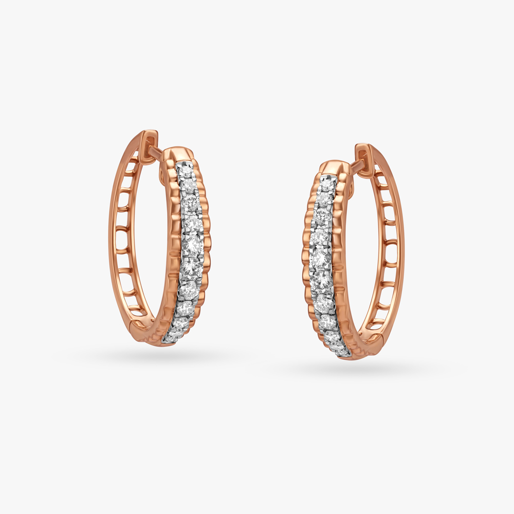 

Charming Diamond Hoop Earrings