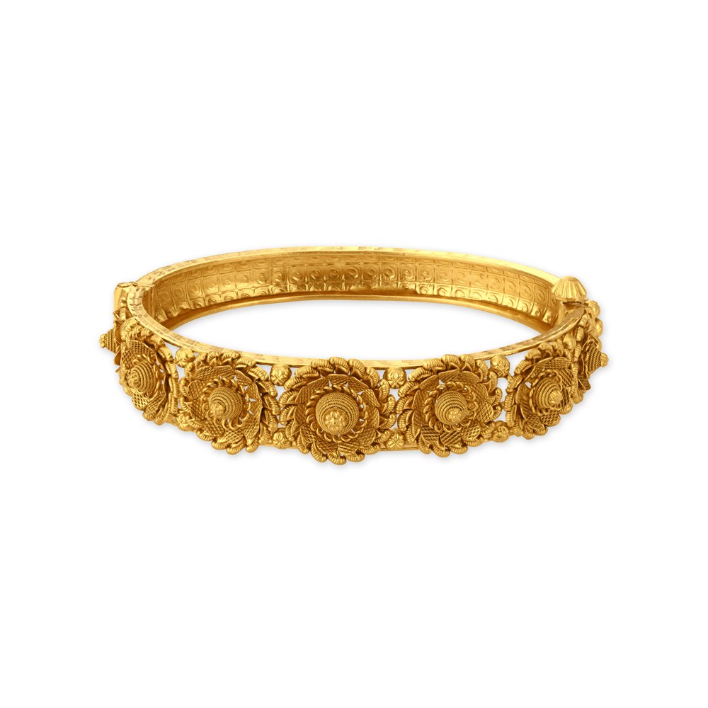 Magnificent Floral Gold Bangle