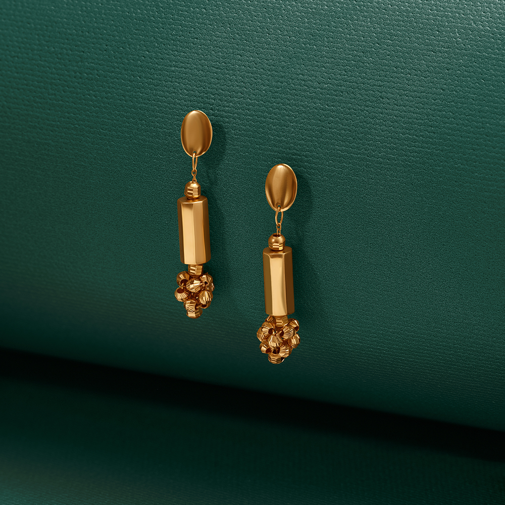 Contemporary Beaded Drop Earrings