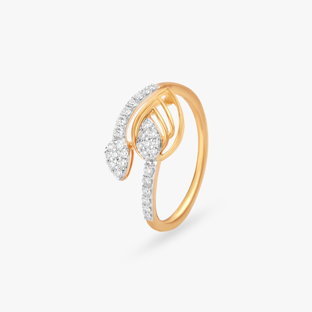 Enchanted Lotus Diamond Finger Ring