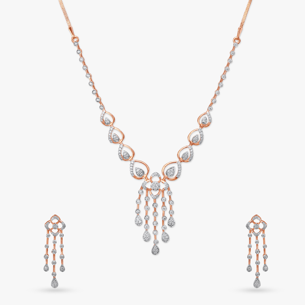 Luminous Lines Diamond Necklace Set