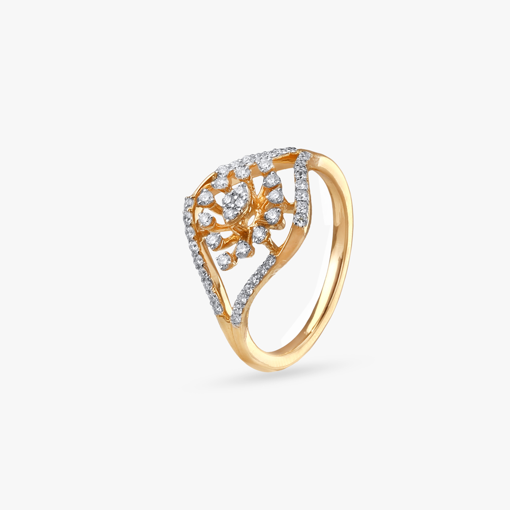 Radiant Sunray Diamond Ring