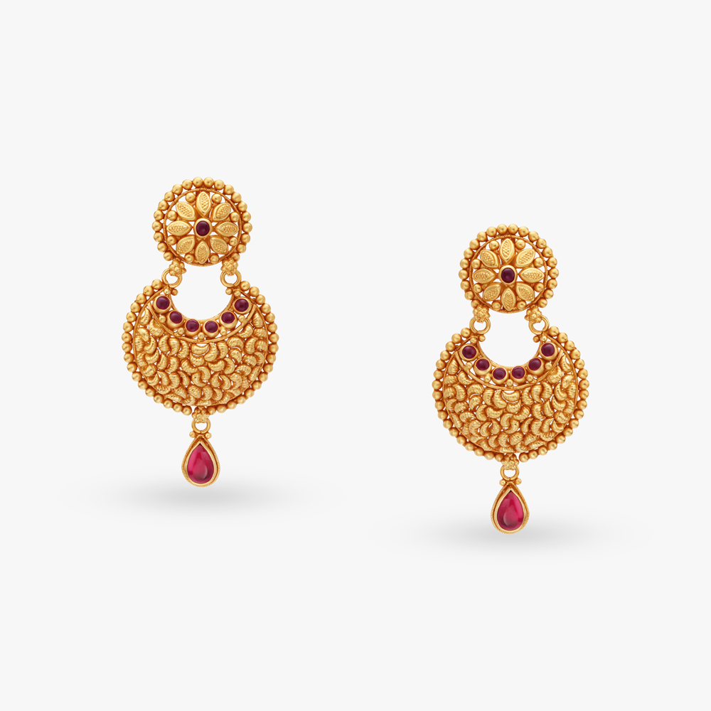 Chaand Baali Style Drop Earrings