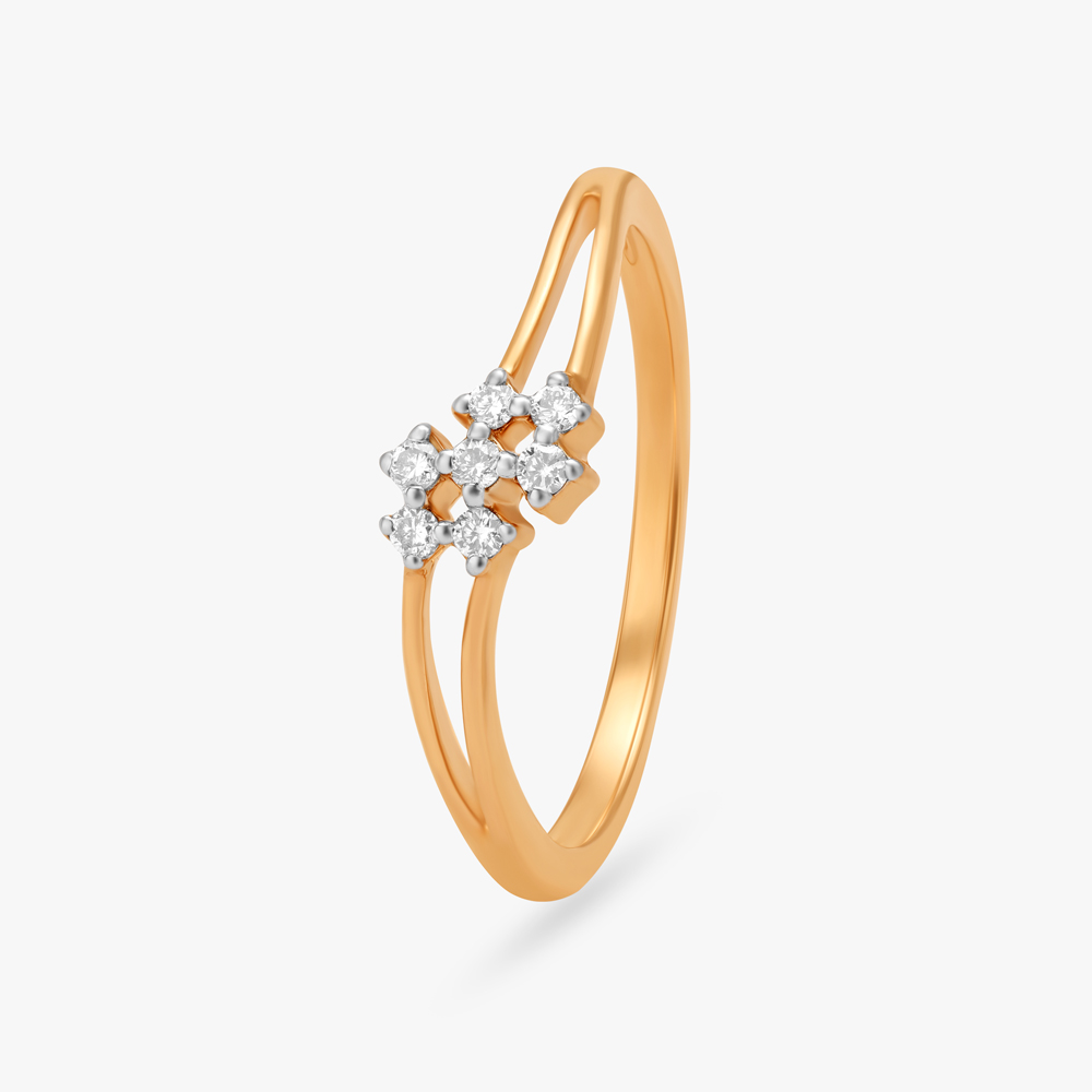 Minimal Edge Diamond Ring