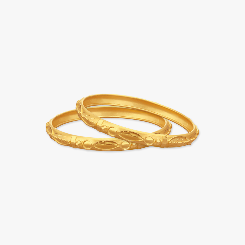 Golden Bud Gold Bangles for Kids