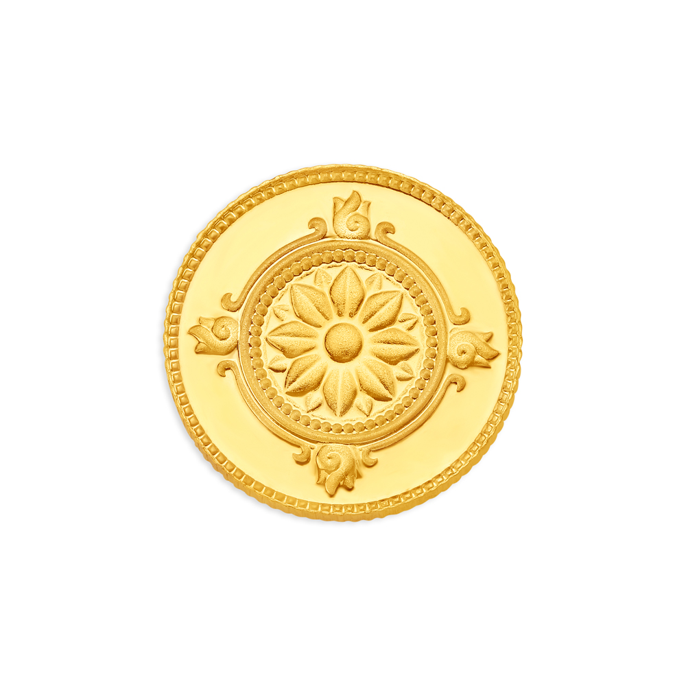 

Auspicious Chakra Motif 5 Gram 22 Karat Gold Coin