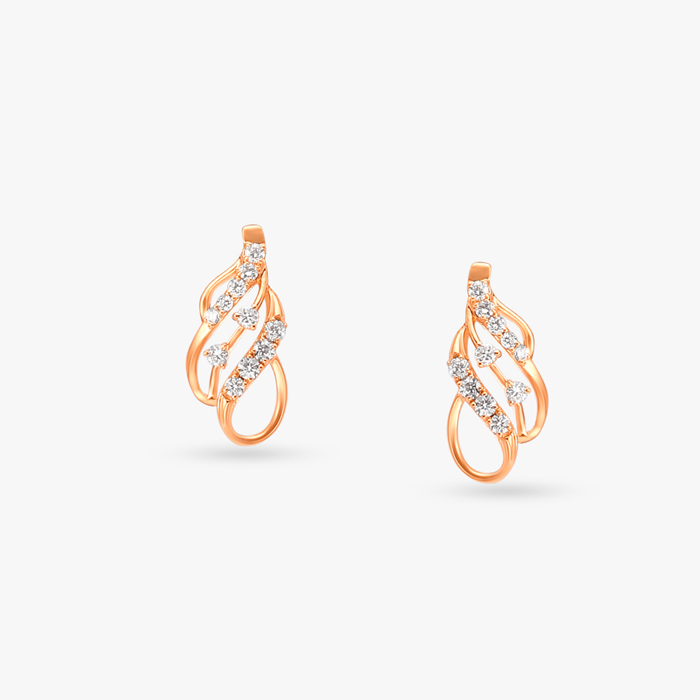 Graceful Allure Diamond Stud Earrings