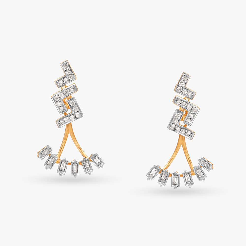 Casual Chic Diamond Stud Earrings