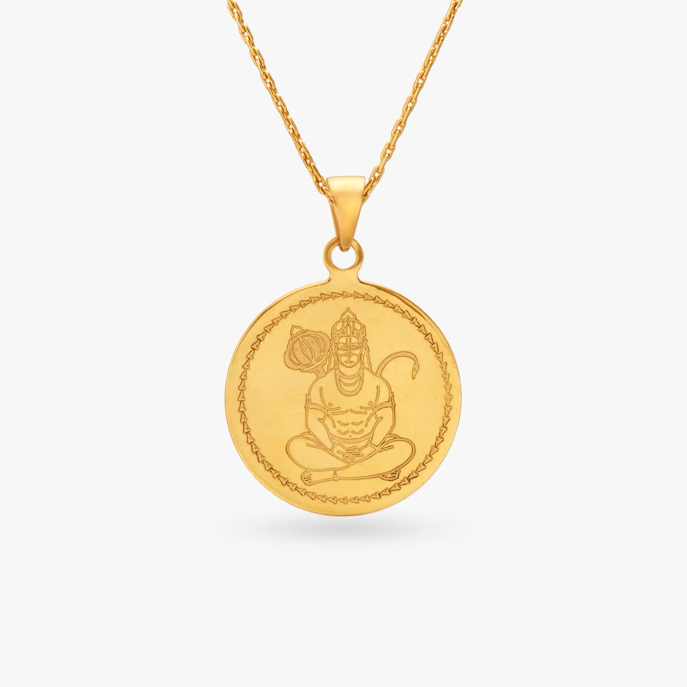 Divine Hanuman Gold Pendant