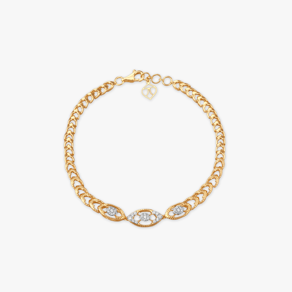 Link Bloom Diamond Bracelet