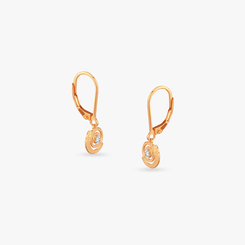 

Snail Trails Diamond Hoop Earrings for Kids