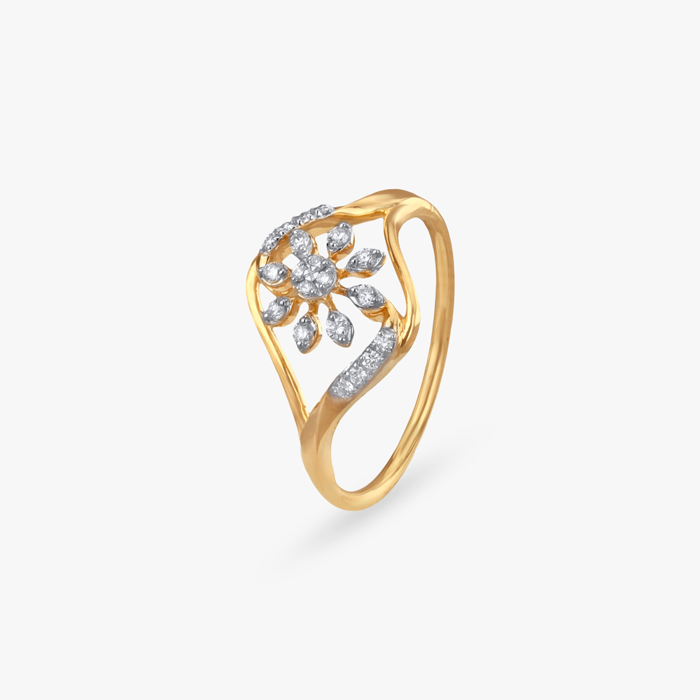 Floral Frame Diamond Ring