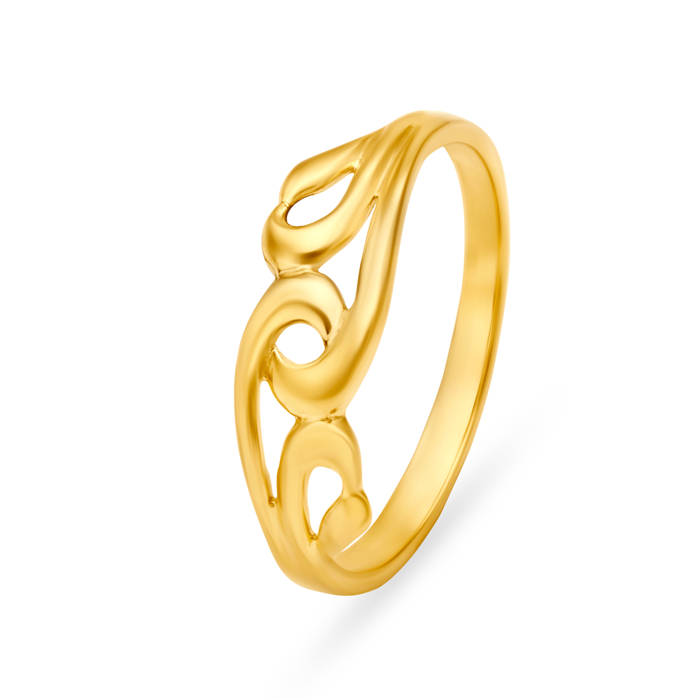 Infinity Twist Gold Finger Ring