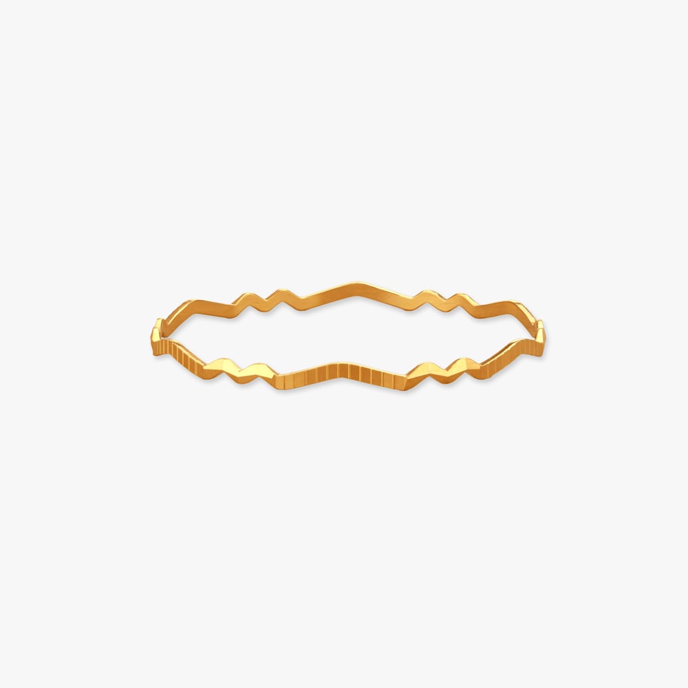 Squiggle Shine Gold Bangle