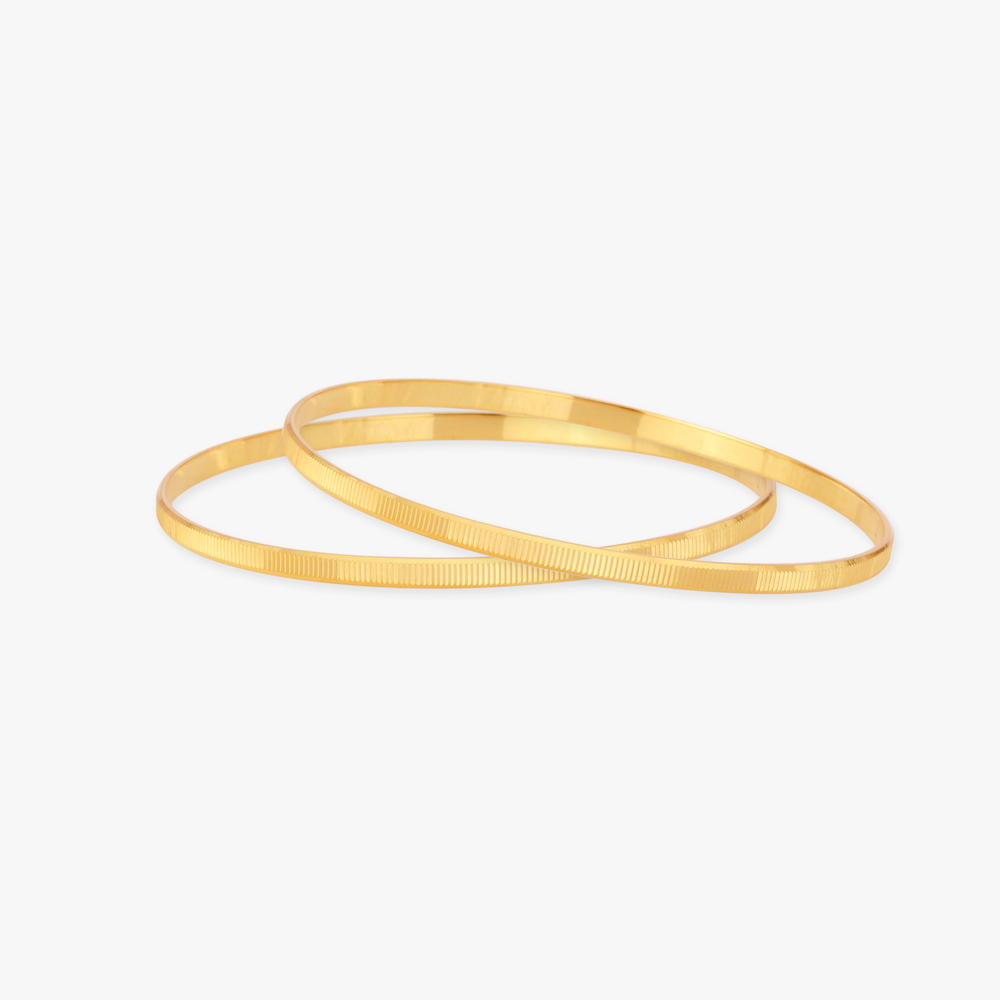

Textured Gold Bangles