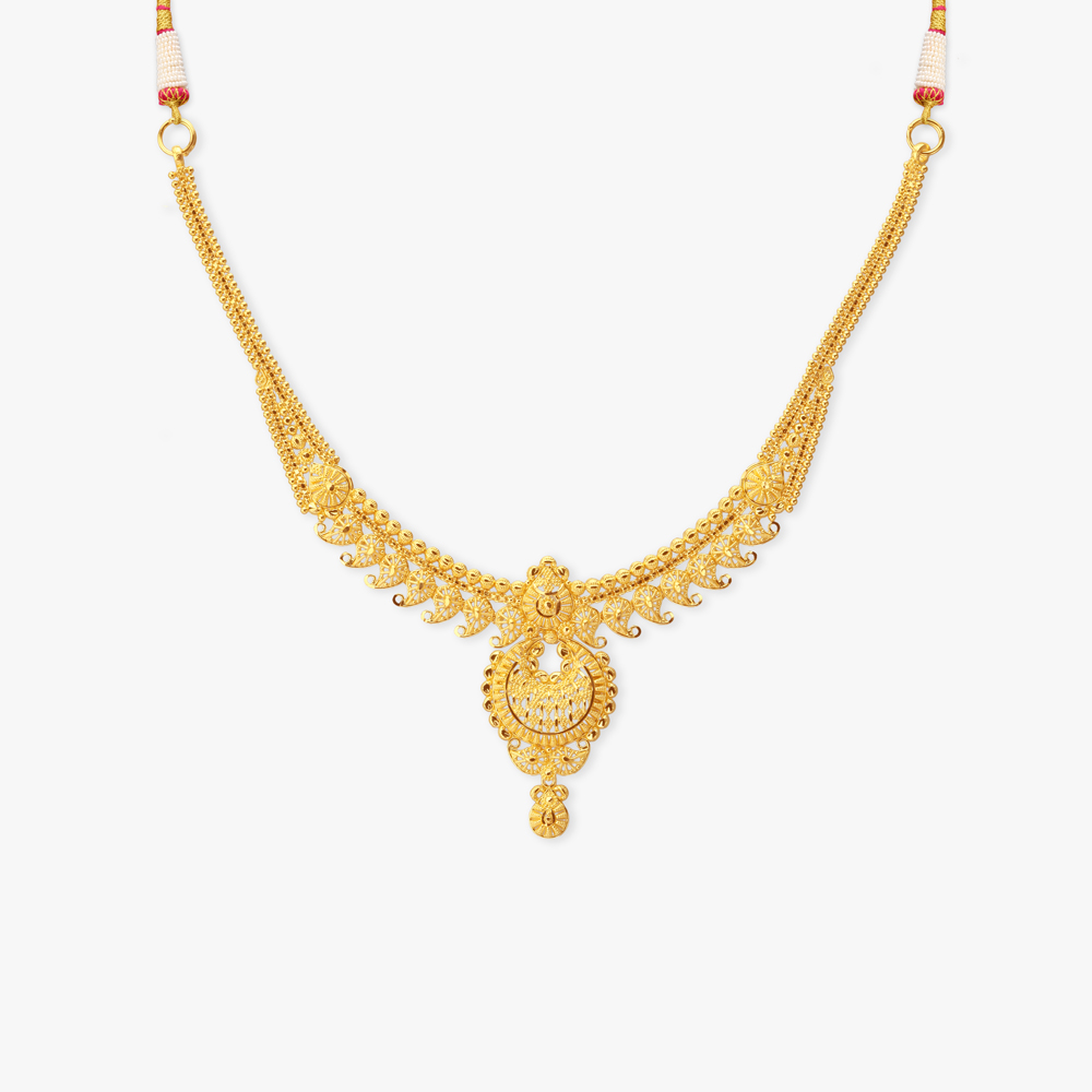 

Crescent Rise Gold Necklace