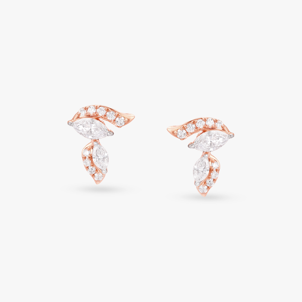 

Leaflet Diamond Stud Earrings