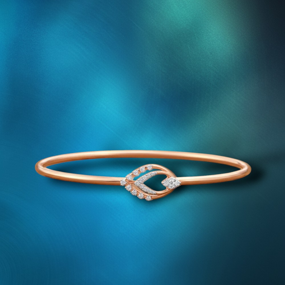 Petal Arc Diamond Bangle