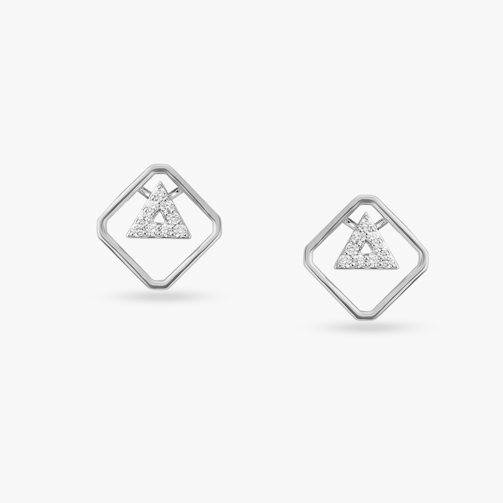 Vertex Diamond Stud Earrings