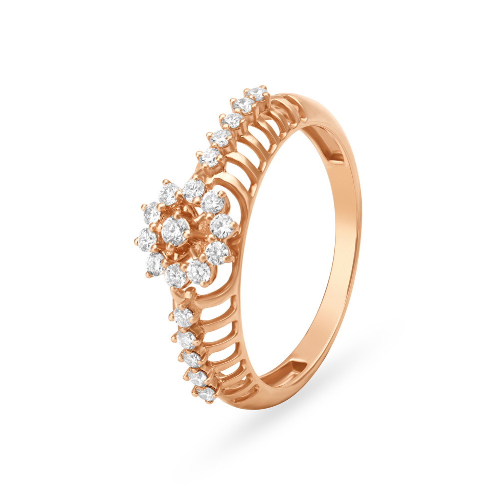 Vintage Petal Diamond Ring