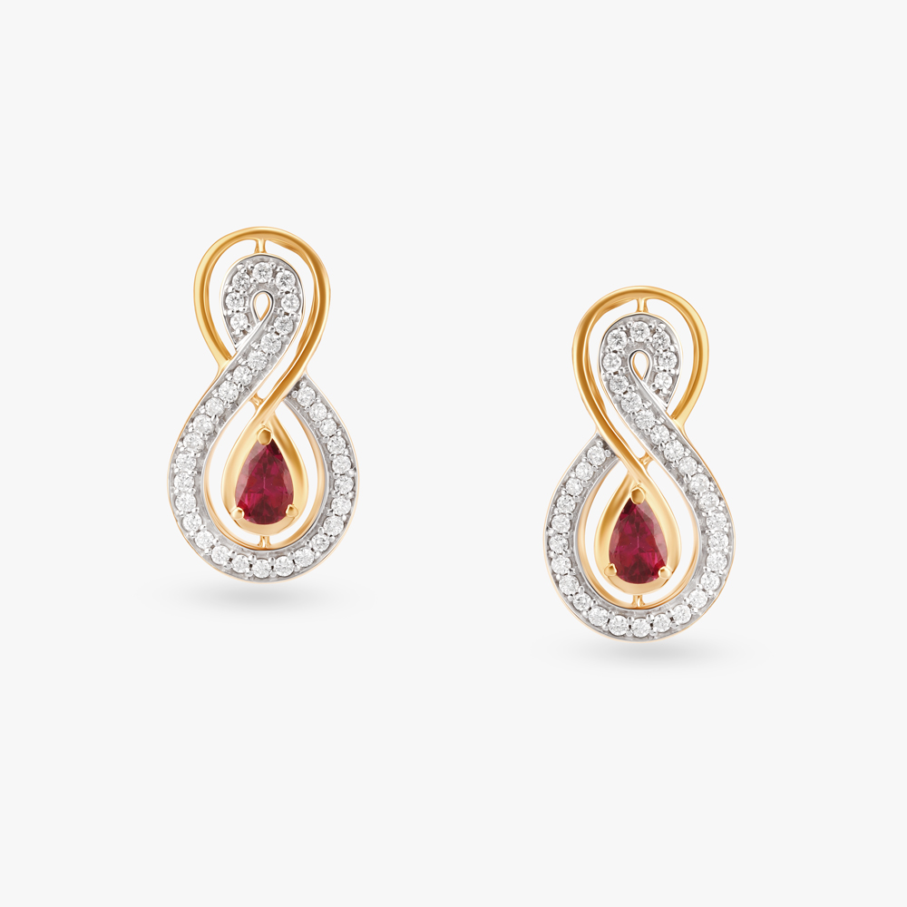 Graceful Sparkle Diamond Stud Earrings