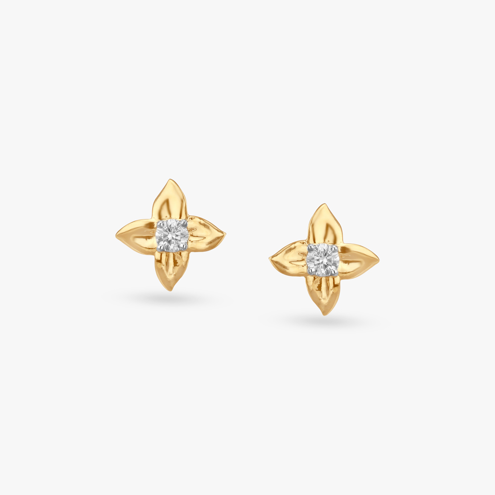 Dainty Sparkle Diamond Stud Earrings For Kids