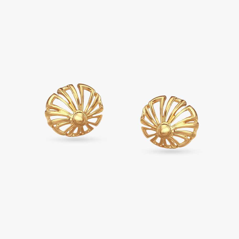 Sunflare Radiance Gold Stud Earrings