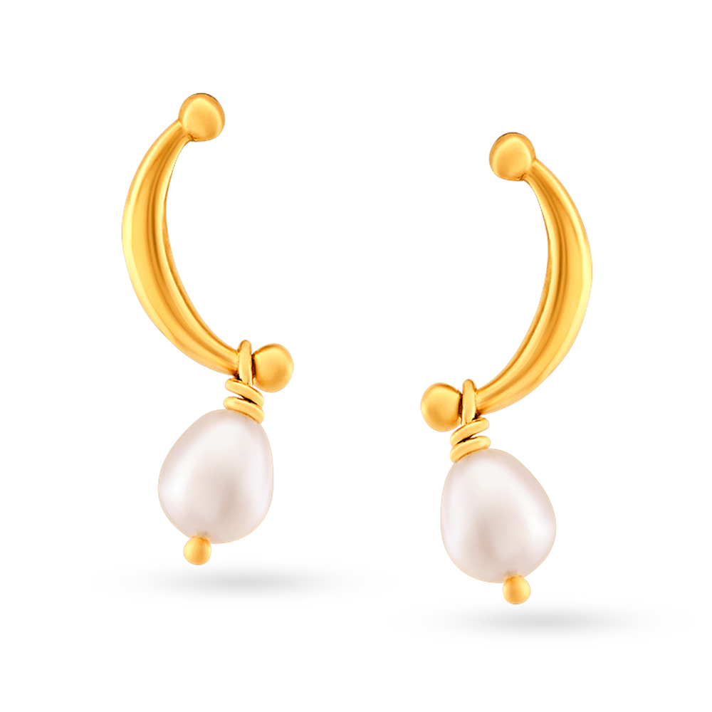 Glistening Pearl Drop Earrings