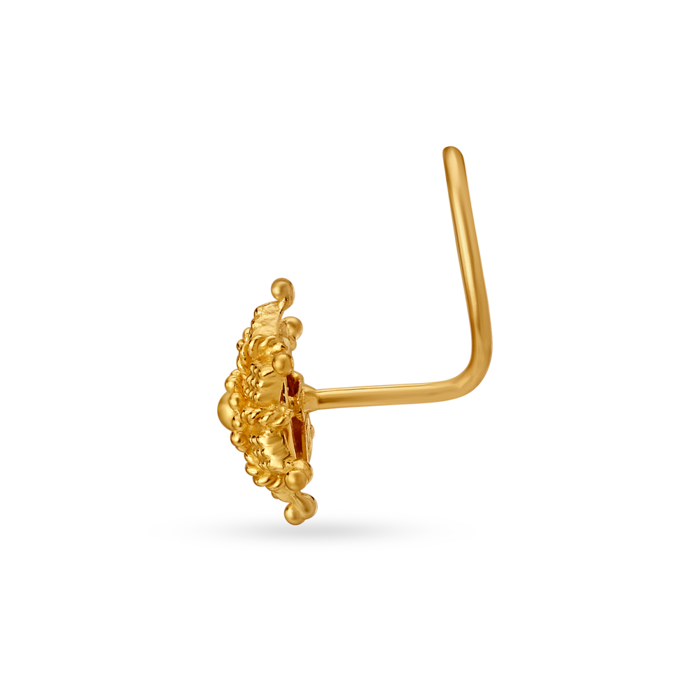 

Dainty Gold Nose Pin for the Bengali Bride
